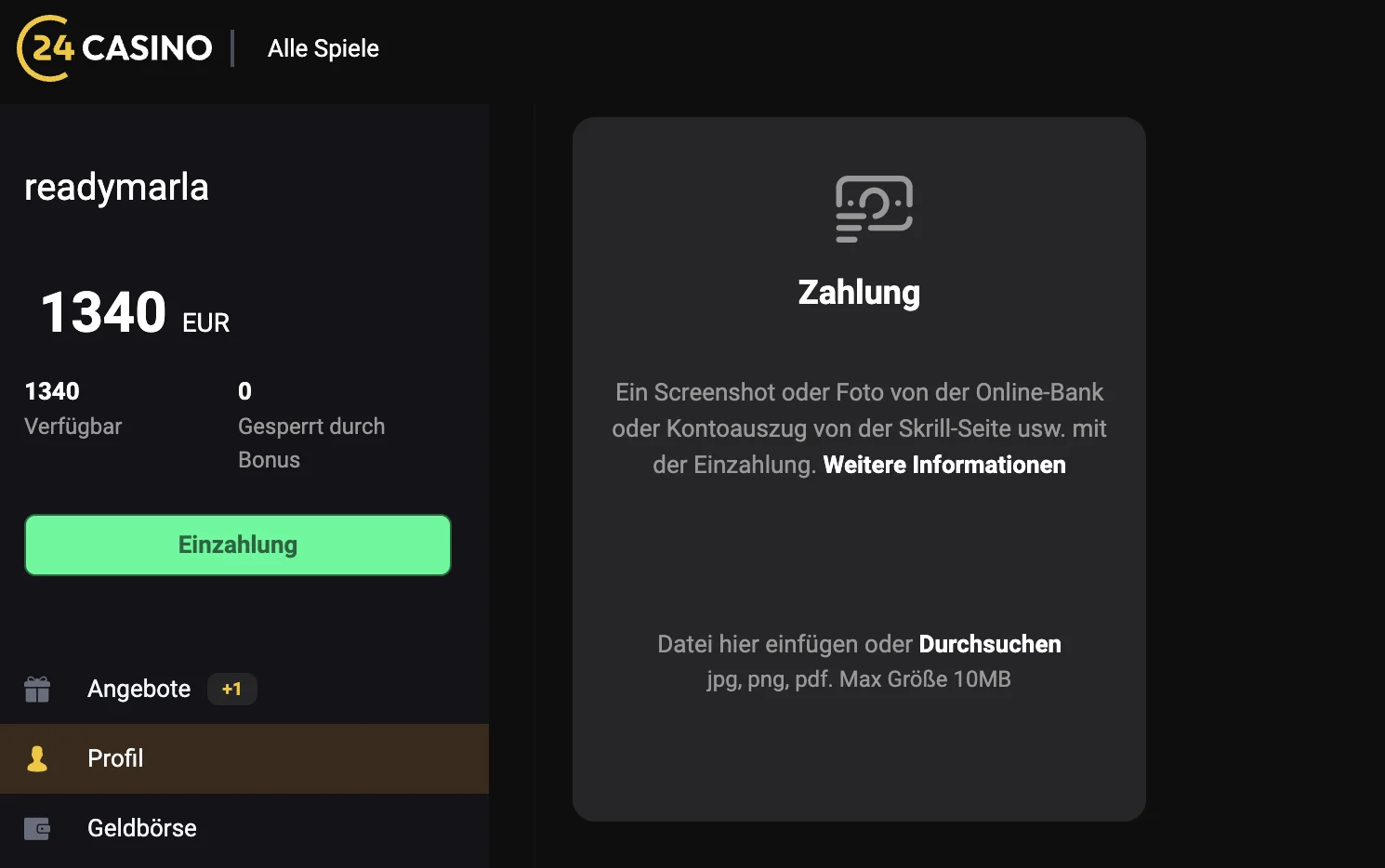 24Casino Verifizierung